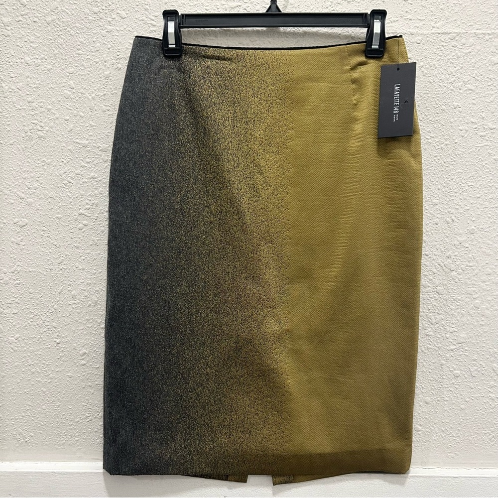 LAFAYETTE 148 Gold and Grey Ombré Revelin Skirt NWT Size 4